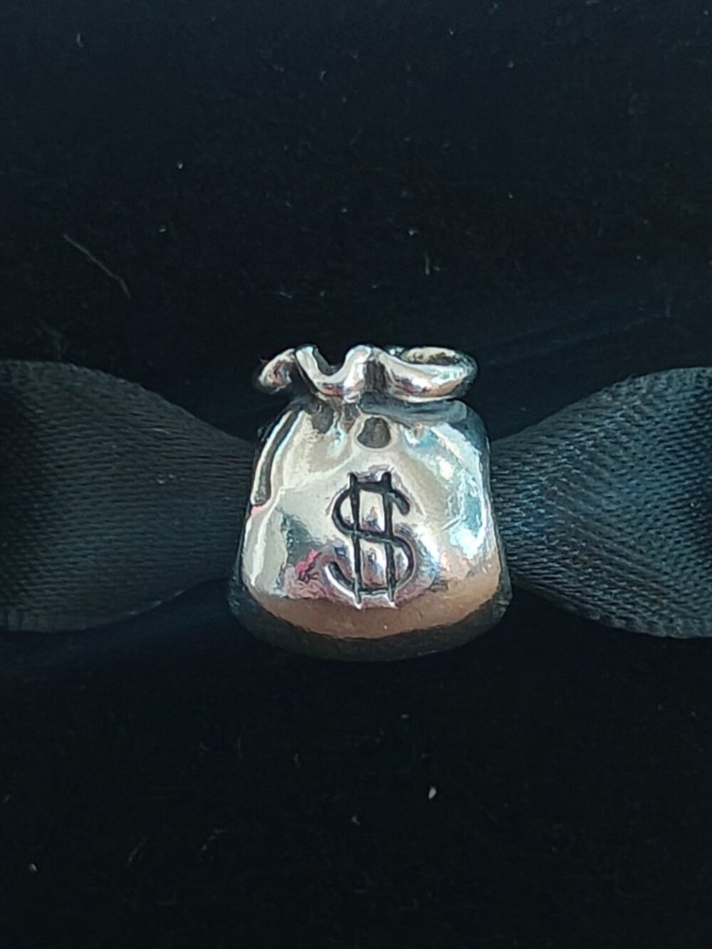 Authentic Pandora Retired Money Bag Charm 790332 Sterling Silver